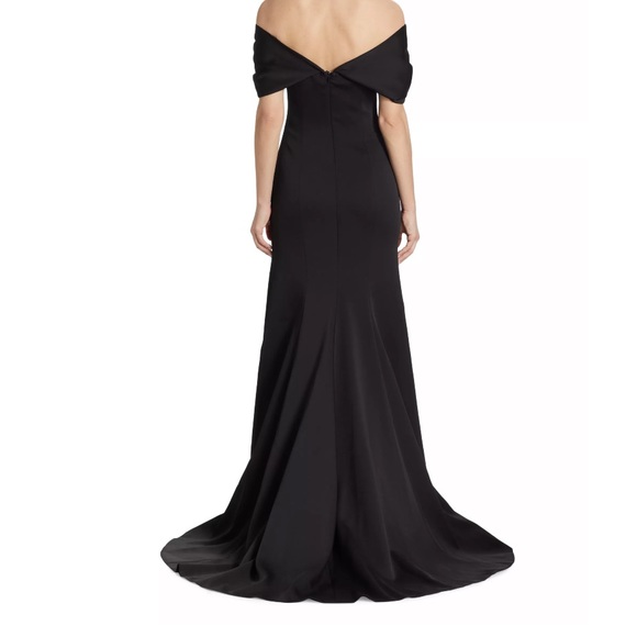 Ozgur Masur Off the Shoulder Gown Size 38 (6) Black - Picture 8 of 13